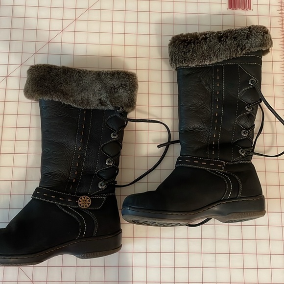 Blondo Tall Boots 7 1/2 Aqua Protect Tall Lace Up EUC - Picture 4 of 11